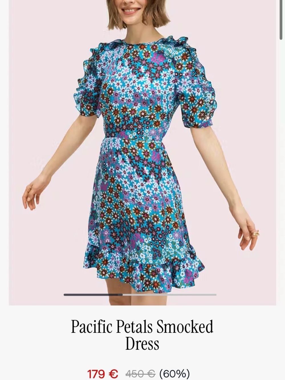 Kate spade NWOT Pacific Petals Smocked
Dress